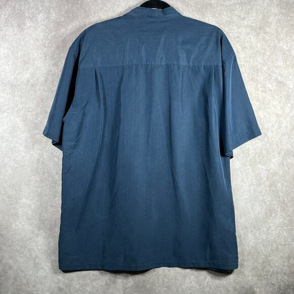 Bamboo Clay Hawaiian Camp Shirt Mens‎ Medium Blue Summer Beach Tropical Beach - Picture 4 of 9